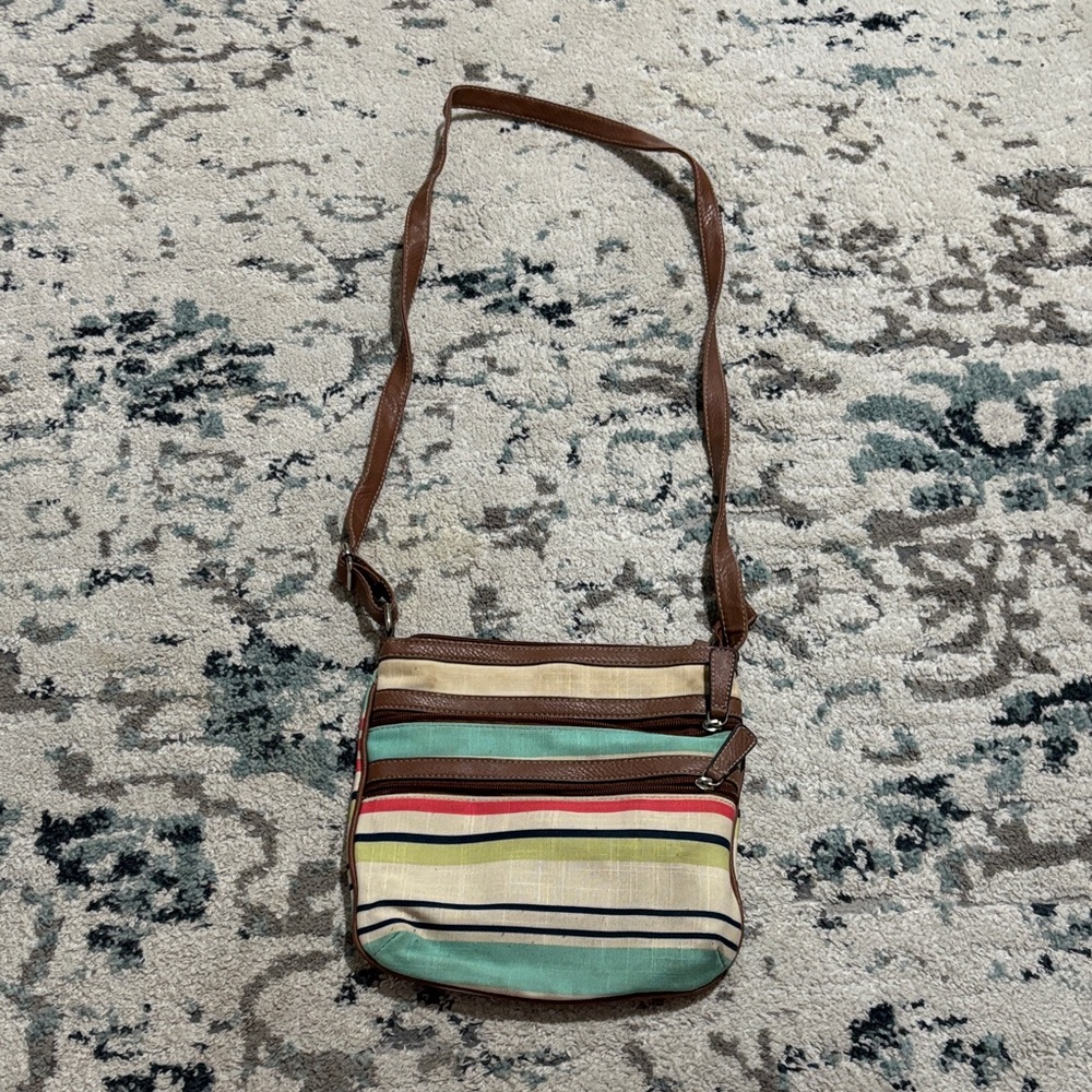 Croft & Barrow Multicolor Striped Crossbody Bag
